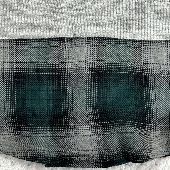 Joe's Jeans Sweater Womens Medium Azure Gray Heathered Layered Tartan Hem - Picture 11 of 16